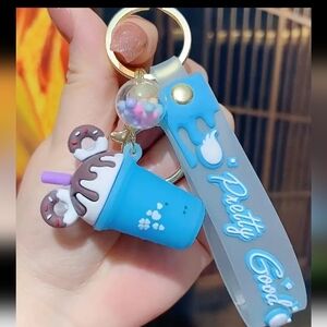 Silicone Ice Cream Key Chain. New